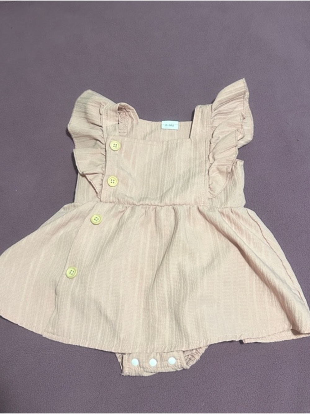 Baby/Toddler Ruffle Strap Dress in Blush Pink